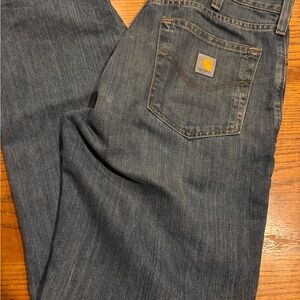 Carhartt Men's Relaxed Fit Dark Blue Jeans